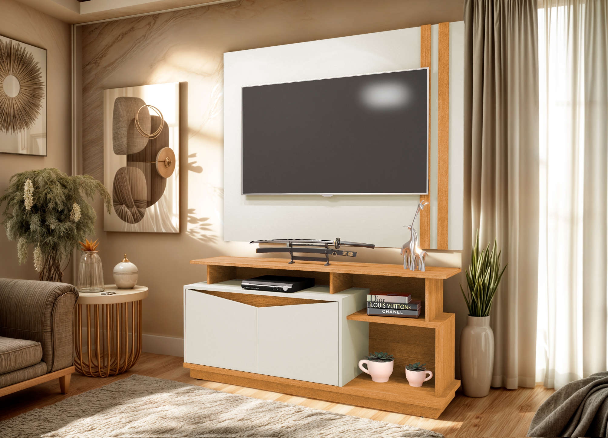 Rack Napoli Freijó / Off White - Imagem 2