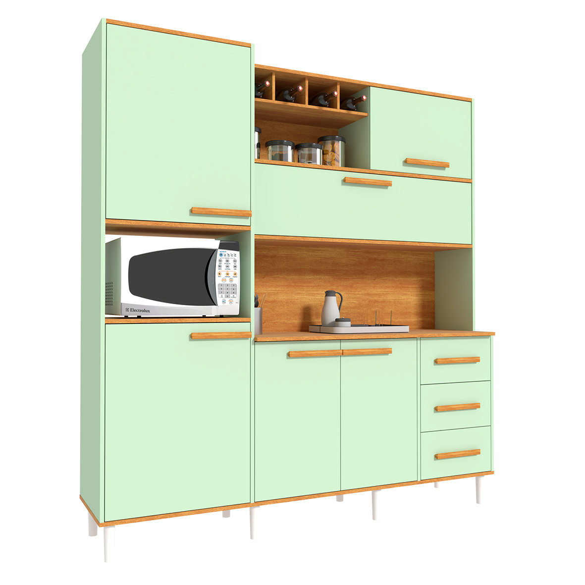 Kit Cozinha Sofia New 6 Portas 3 Gavetas - Imagem 4