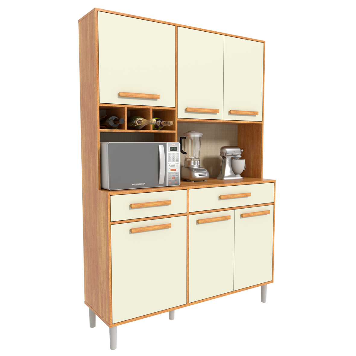 Kit de Cozinha Vegas 6 Portas 2 Gavetas