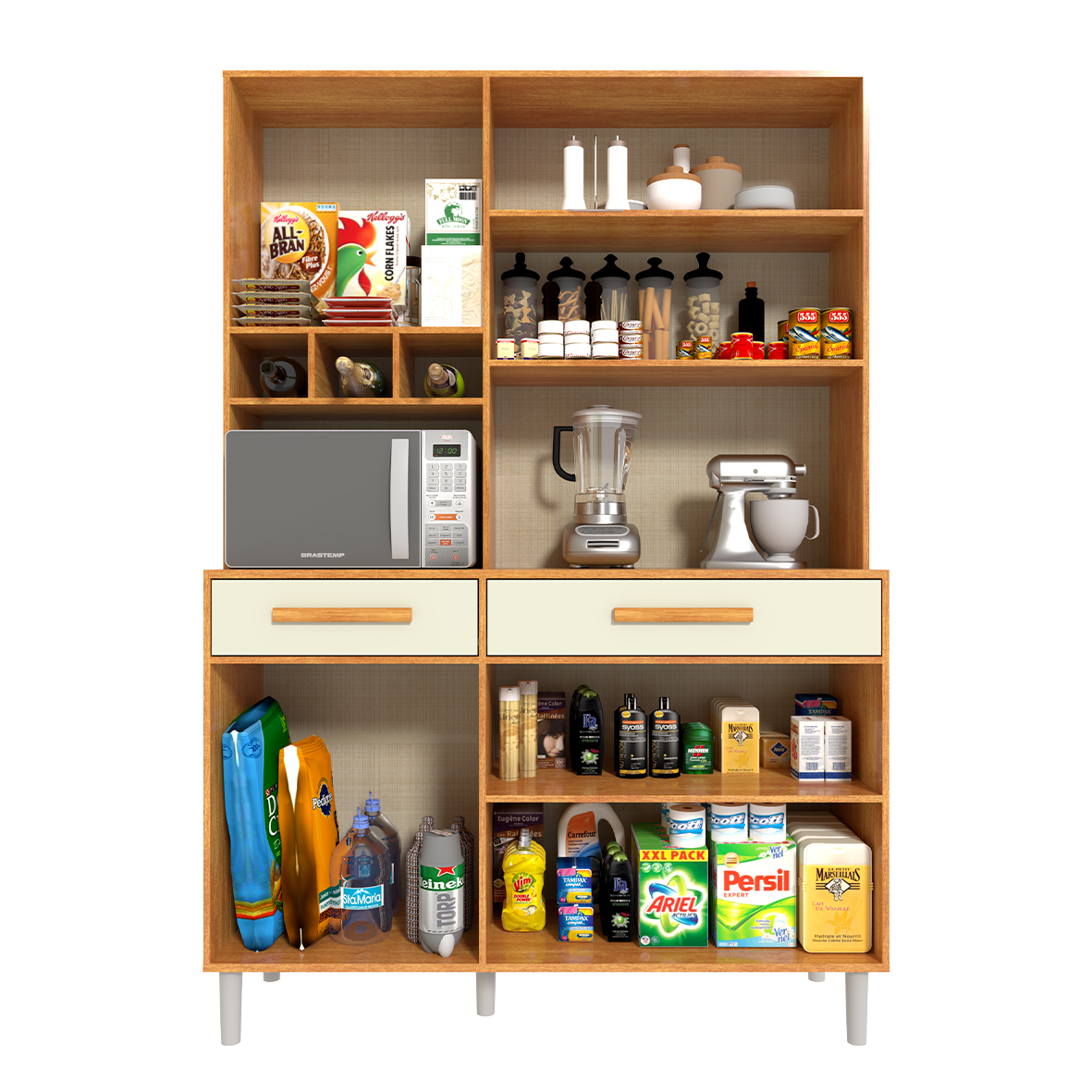 Kit de Cozinha Vegas 6 Portas 2 Gavetas - Imagem 3