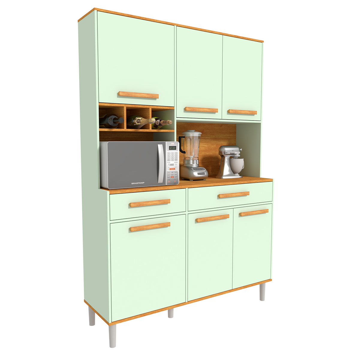 Kit de Cozinha Vegas 6 Portas 2 Gavetas - Imagem 4