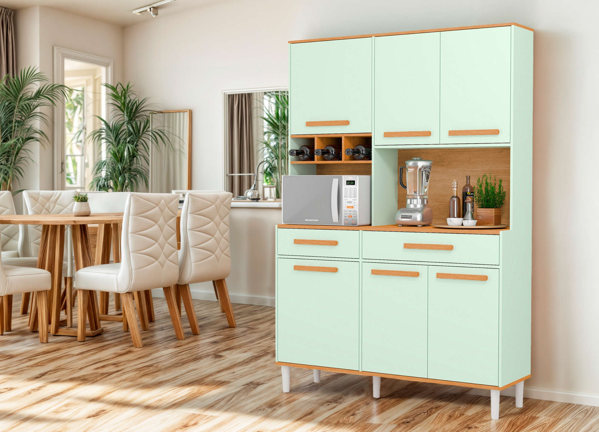 Kit de Cozinha Vegas 6 Portas 2 Gavetas - Imagem 2