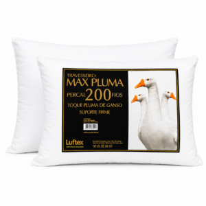 Travesseiro Gold Toque Pluma de Ganso 200 fios 70cm x 50cm